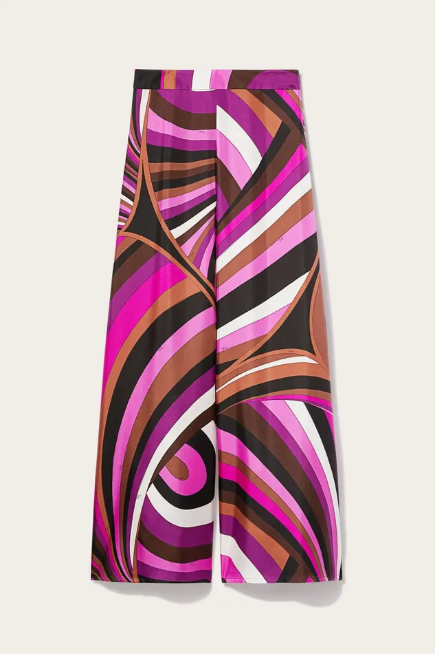 Pants And Shorts Women PUCCI IridePrint SilkTwill Trousers