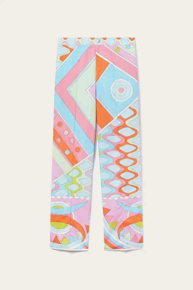 Pants And Shorts Women PUCCI VivaraPrint Cotton Trousers