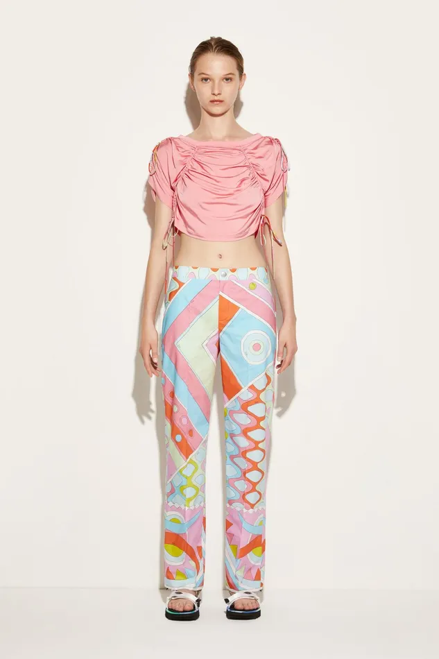 Pants And Shorts Women PUCCI VivaraPrint Cotton Trousers