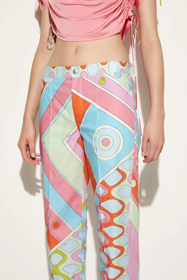 Pants And Shorts Women PUCCI VivaraPrint Cotton Trousers
