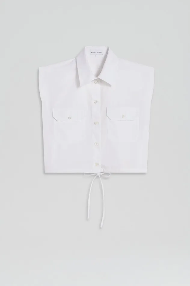 PARACHUTE CROP SHIRT WHITE Shirts Scanlan Theodore Women