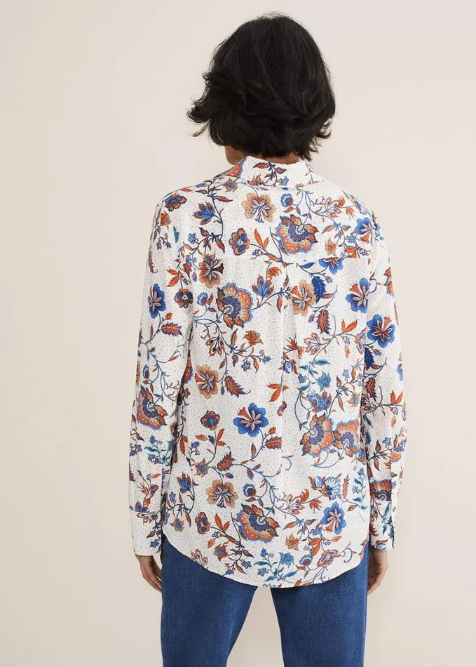 Phase Eight Adriel Floral Shirt Creammulti Women Shirts and Blouses