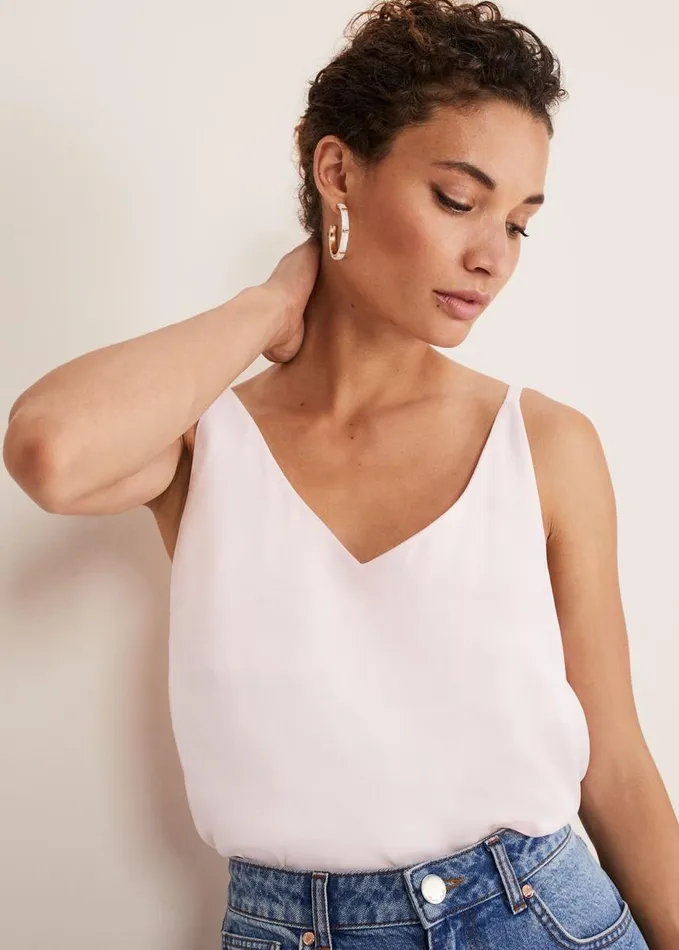 Phase Eight Alanis Cami Top Pale Pink Women Tops and TShirts