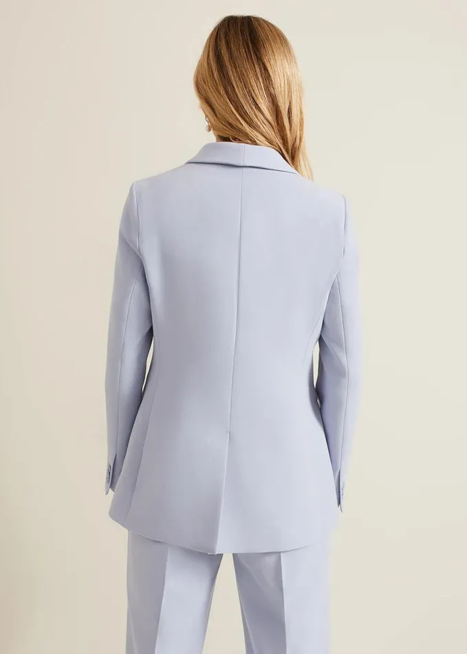 Phase Eight Alexis Shawl Collar Suit Jacket Blue Women Jackets