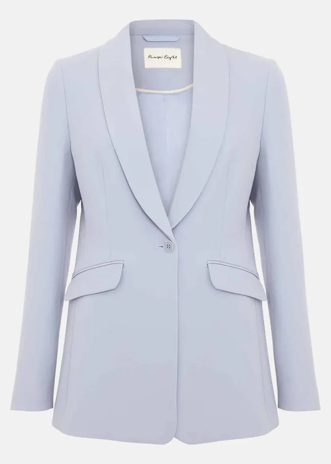Phase Eight Alexis Shawl Collar Suit Jacket Blue Women Jackets