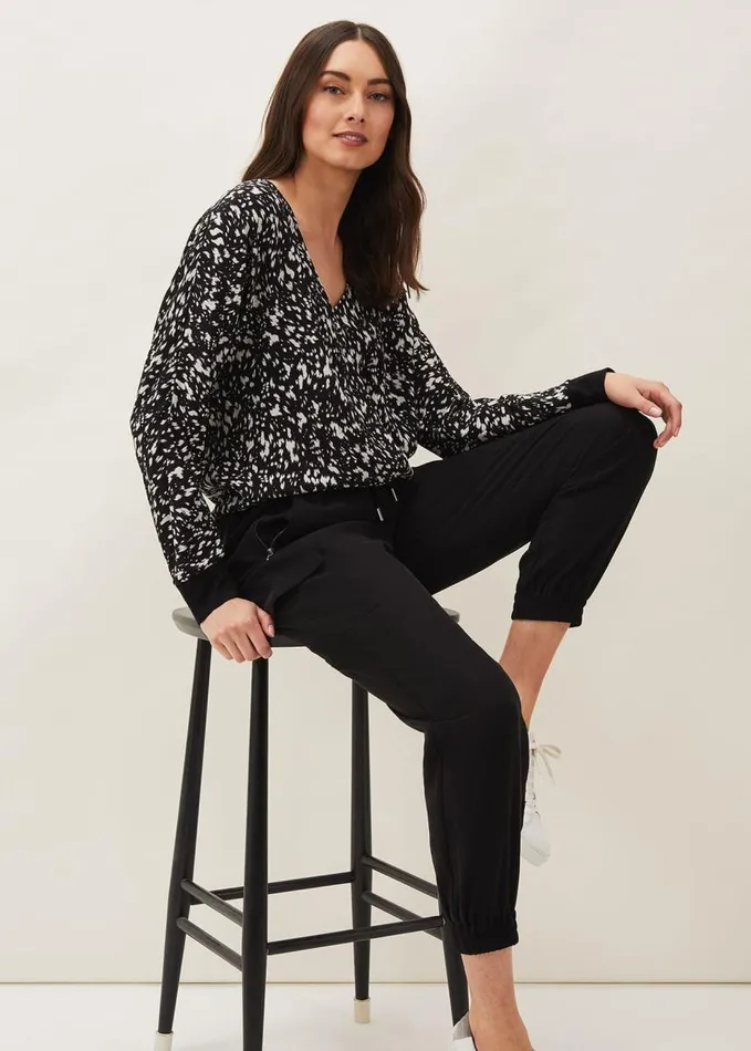Phase Eight Alora Soft Jogger Black Women Trousers