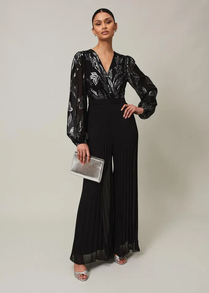 Phase Eight Althea Wide Leg Jumpsuit Black Women Dresses