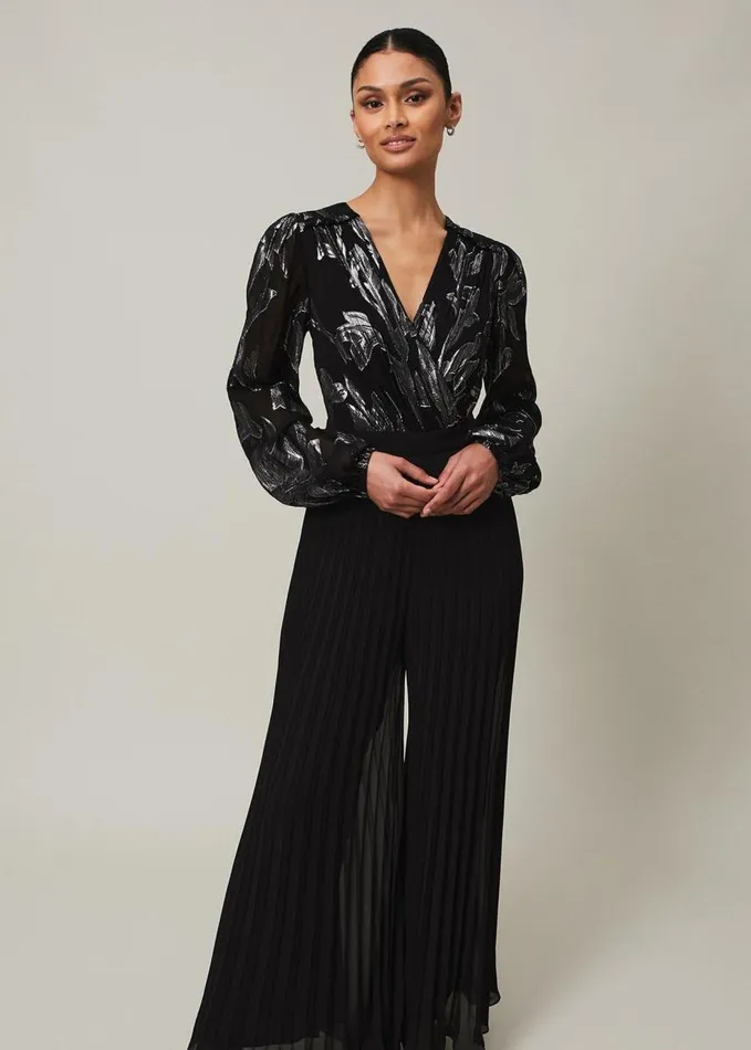 Phase Eight Althea Wide Leg Jumpsuit Black Women Dresses