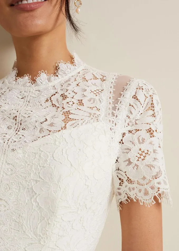 Phase Eight Amaliah Lace Jumpsuit Ivory Women Dresses