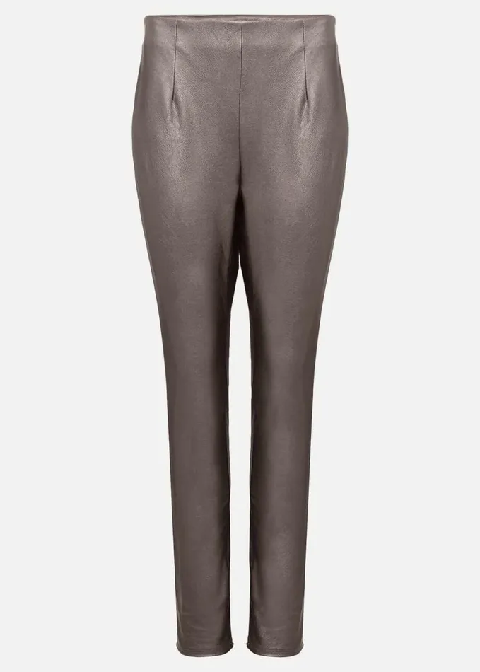 Phase Eight Amina Silver Faux Leather Jeggings Silver Women Trousers