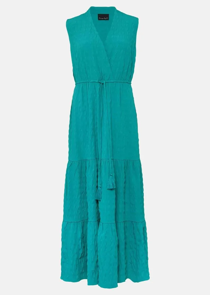 Phase Eight Anika Textured Sleeveless Midi Dress Turquoise Women Dresses