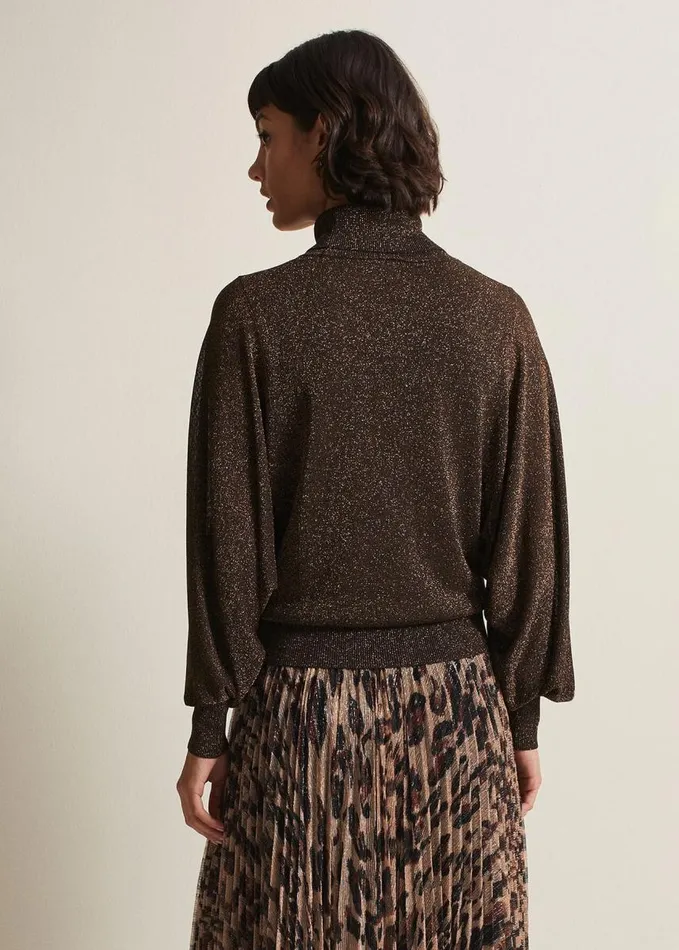 Phase Eight Annalise Lurex Batwing Jumper Bronze Women Knitwear