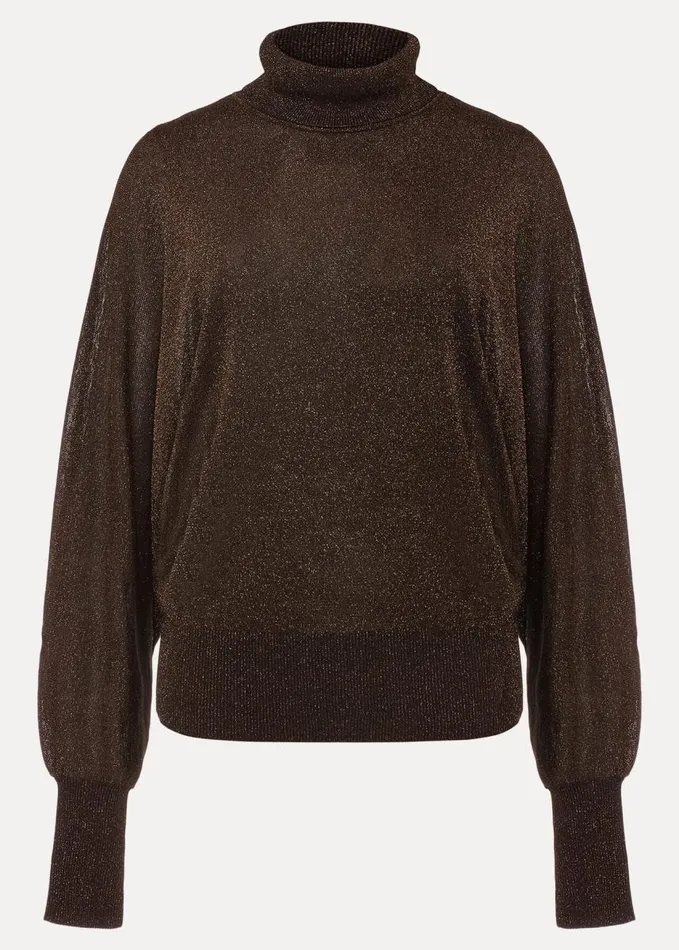 Phase Eight Annalise Lurex Batwing Jumper Bronze Women Knitwear