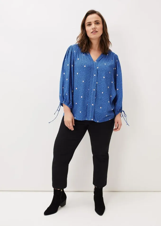 Phase Eight Annalise Spot Blouse Blues Women Shirts and Blouses