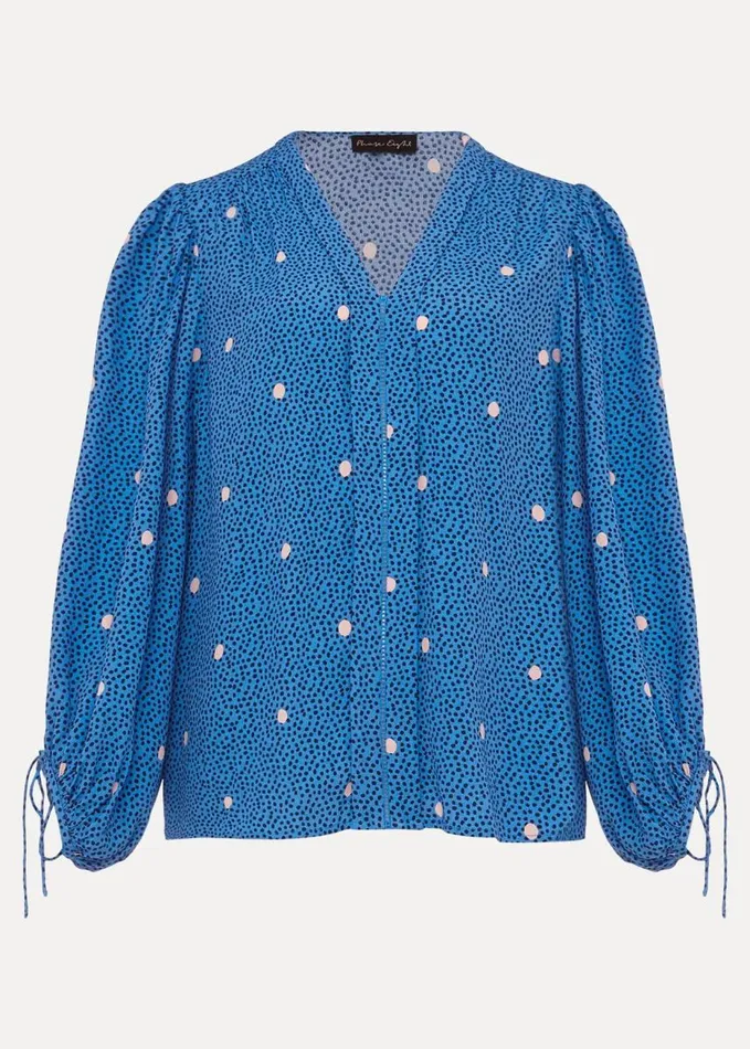 Phase Eight Annalise Spot Blouse Blues Women Shirts and Blouses