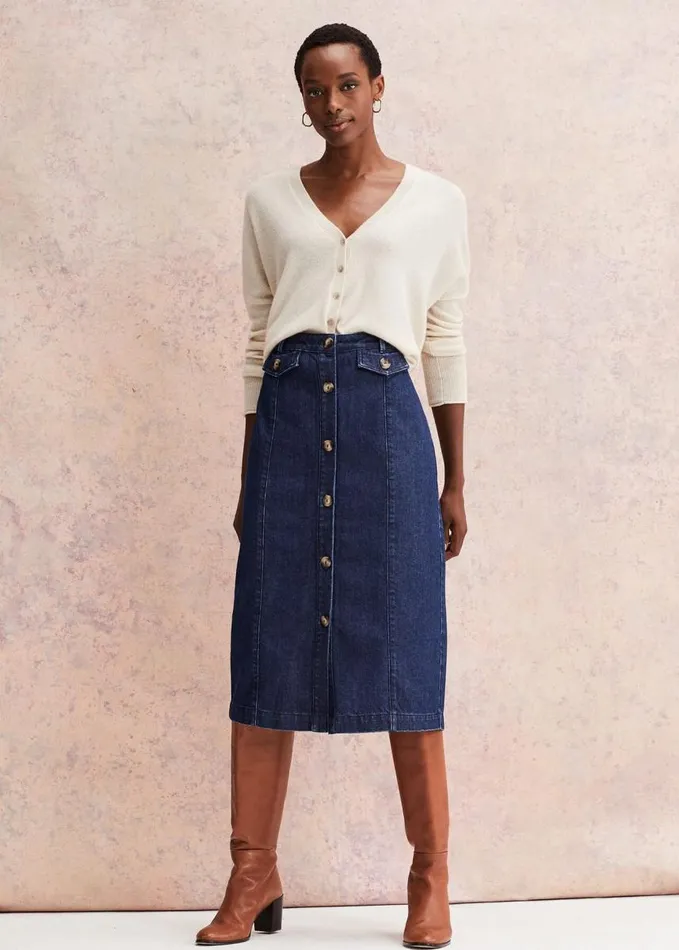 Phase Eight Arabella Cashmere Cardigan Buttermilk Women Knitwear