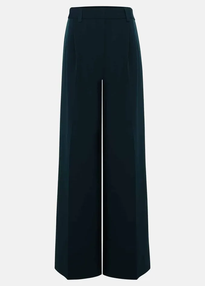 Phase Eight Arabella Pleat Wide Leg Trouser Green Women Trousers