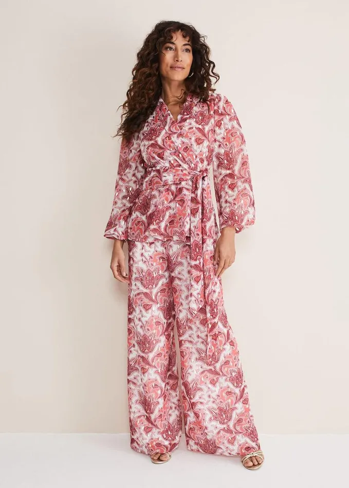 Phase Eight Arabella Print Trousers Sunsetmulti Women Trousers