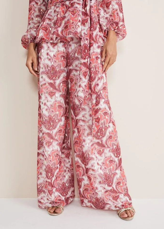 Phase Eight Arabella Print Trousers Sunsetmulti Women Trousers