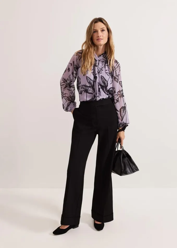 Phase Eight Aretta Floral Print Blouse Lilac Women Shirts and Blouses