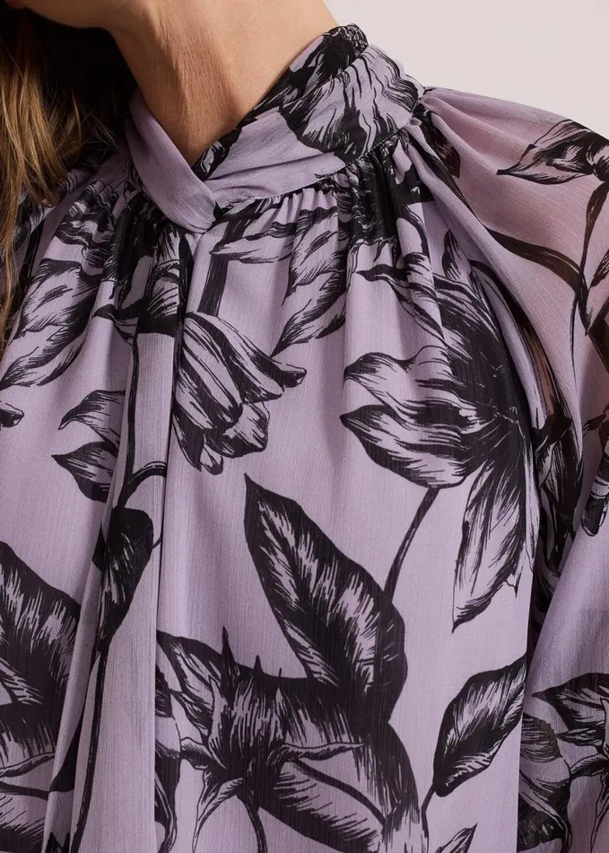 Phase Eight Aretta Floral Print Blouse Lilac Women Shirts and Blouses