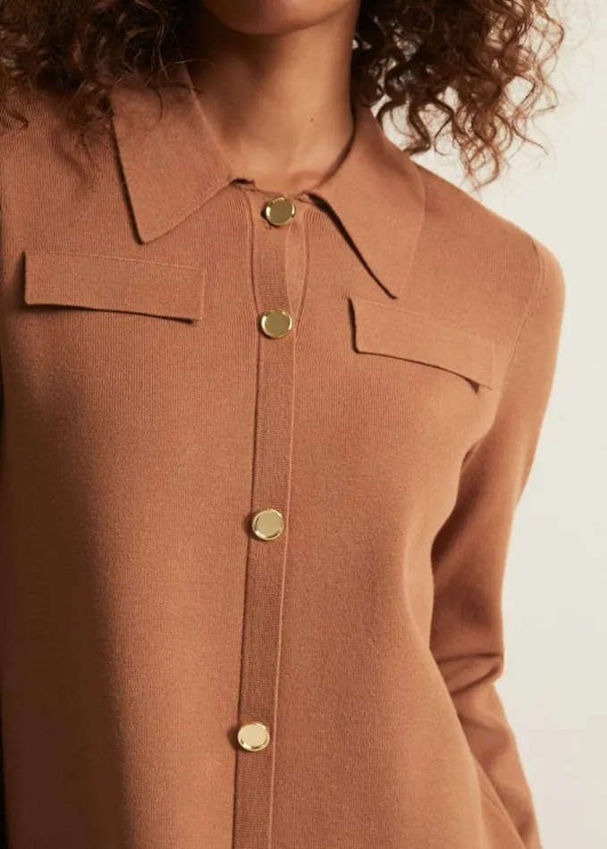 Phase Eight Azealia Fine Knit Tunic Mini Dress Camel Women Dresses