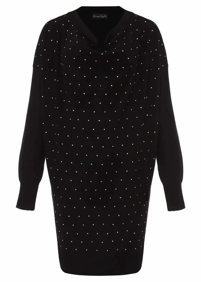 Phase Eight Bailie Studded Knit Dress Black Women Dresses