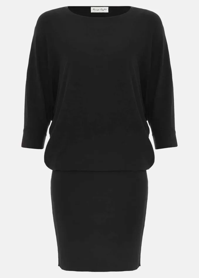 Phase Eight Becca Batwing Knitted Dress Black Women Dresses