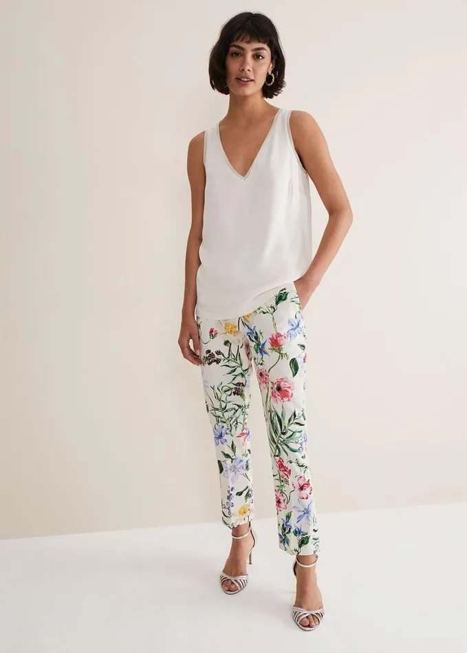 Phase Eight Bellamy Satin Sleeveless Top Oyster Women Tops and TShirts