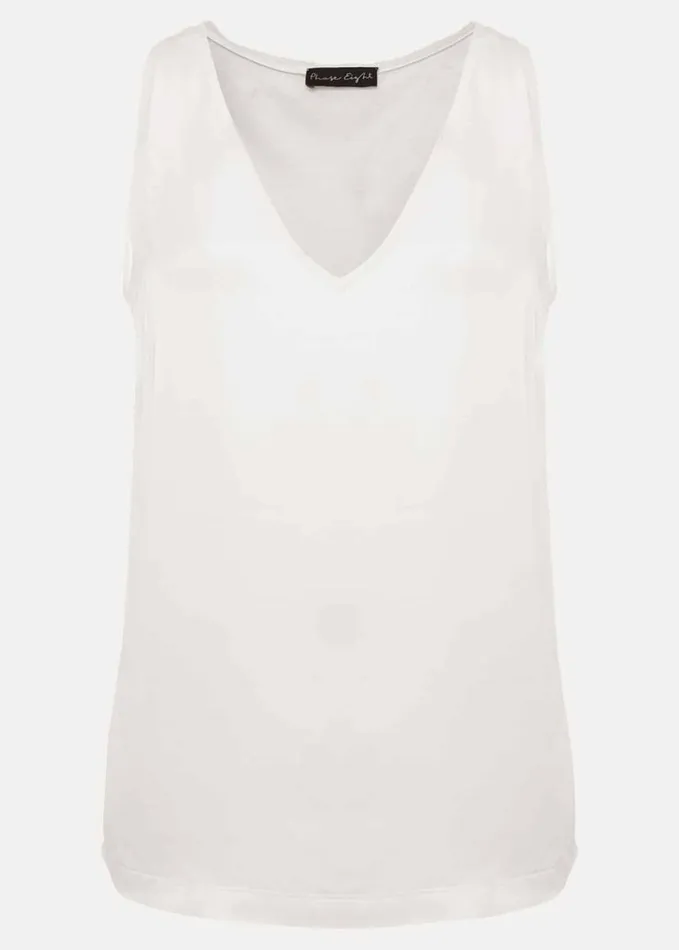 Phase Eight Bellamy Satin Sleeveless Top Oyster Women Tops and TShirts
