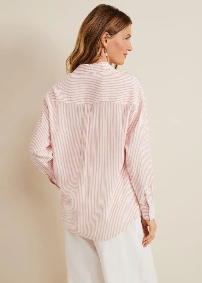 Phase Eight Bernice Stripe Shirt Whitepink Women Shirts and Blouses