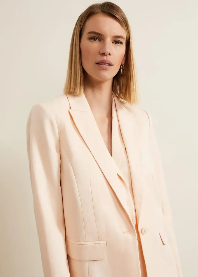 Phase Eight Bianca Peach Suit Jacket Coral Women Jackets