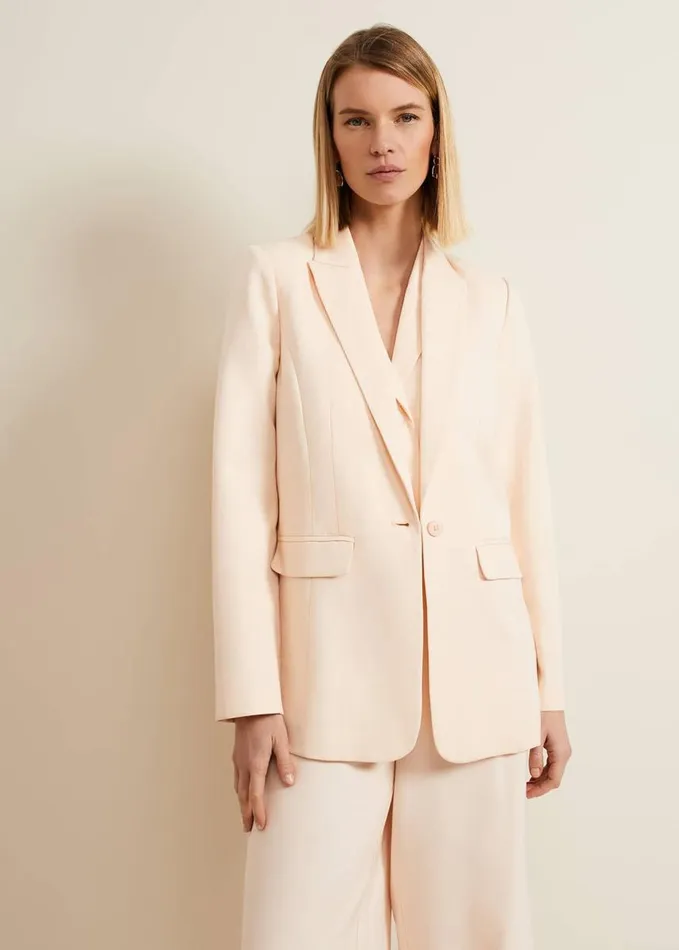 Phase Eight Bianca Peach Suit Jacket Coral Women Jackets