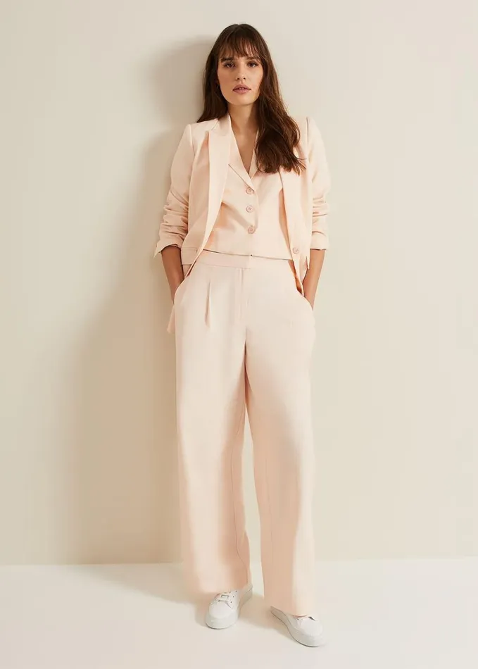 Phase Eight Bianca Peach Waistcoat Coral Women Jackets
