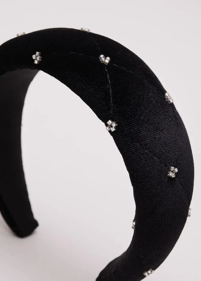 Phase Eight Black Mesh Sparkle Headband Black Women Fascinators and Hats