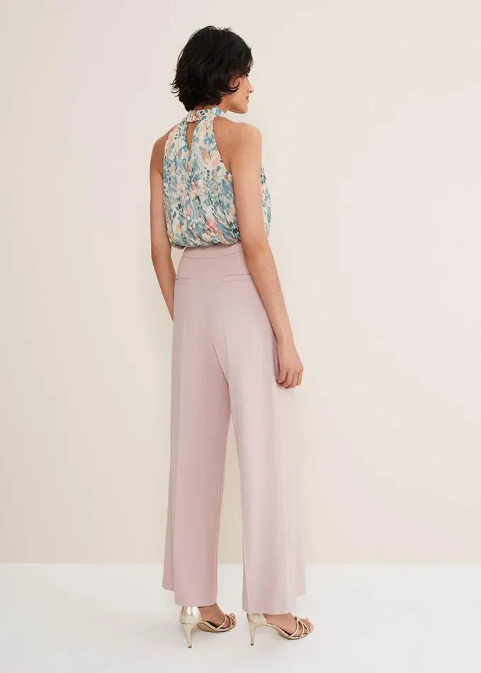 Phase Eight Celyn Wide Leg Trousers Antique Rose Women Trousers