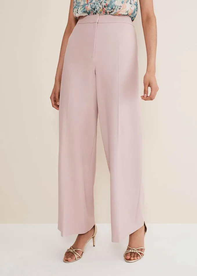 Phase Eight Celyn Wide Leg Trousers Antique Rose Women Trousers