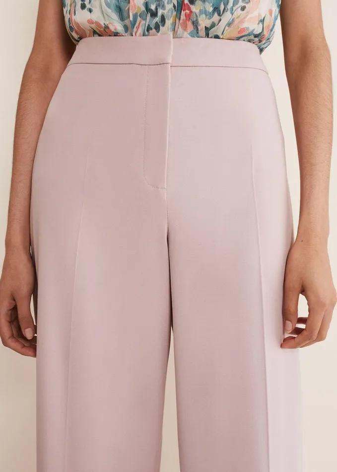Phase Eight Celyn Wide Leg Trousers Antique Rose Women Trousers