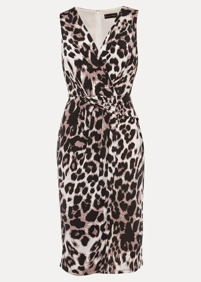 Phase Eight Chelsie Leopard Print Sleeveless Jersey Dress Multicoloured Women Dresses