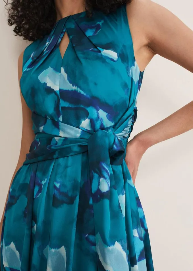 Phase Eight Corrin Butterfly Print Midi Dress Malachitemulti Women Dresses