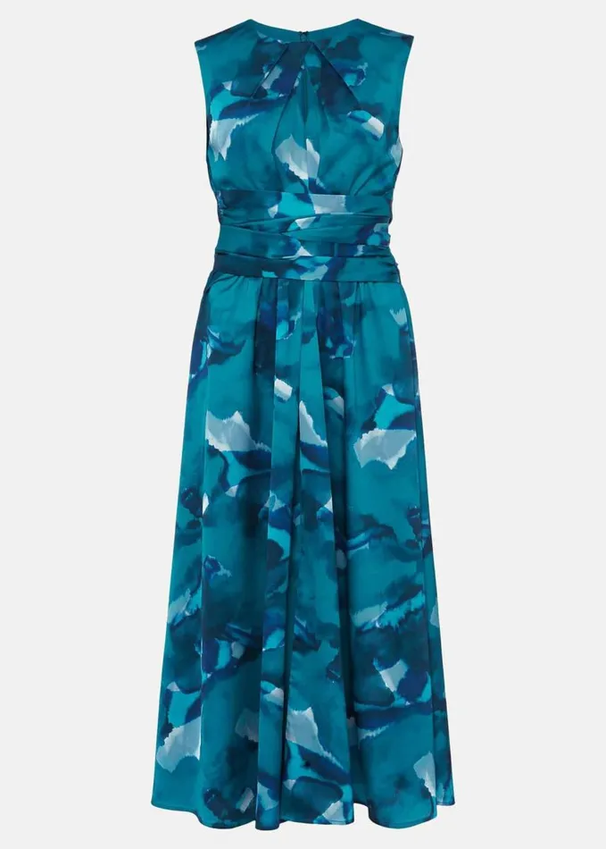 Phase Eight Corrin Butterfly Print Midi Dress Malachitemulti Women Dresses