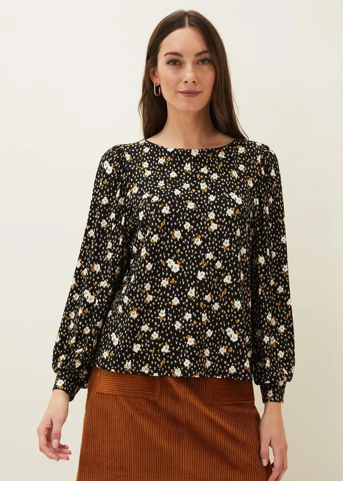 Phase Eight Daizy Ditsy Print Jersey Top Multicoloured Women Tops and TShirts