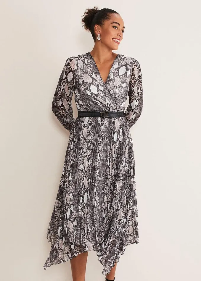 Phase Eight Dani Animal Print Dress Blackmulti Women Dresses