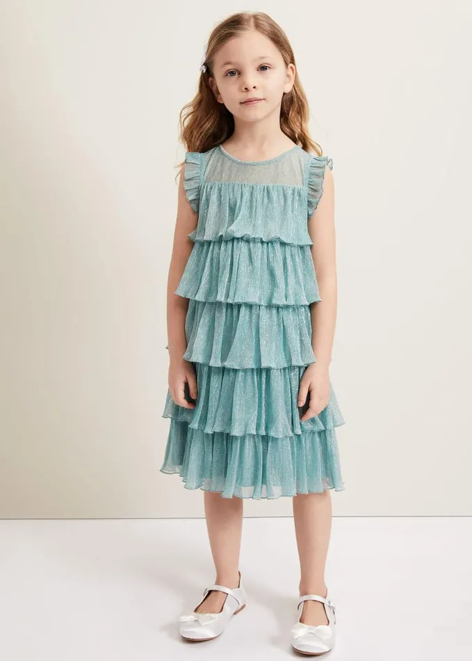 Phase Eight Destiny Plisse Dress Green Women Dresses
