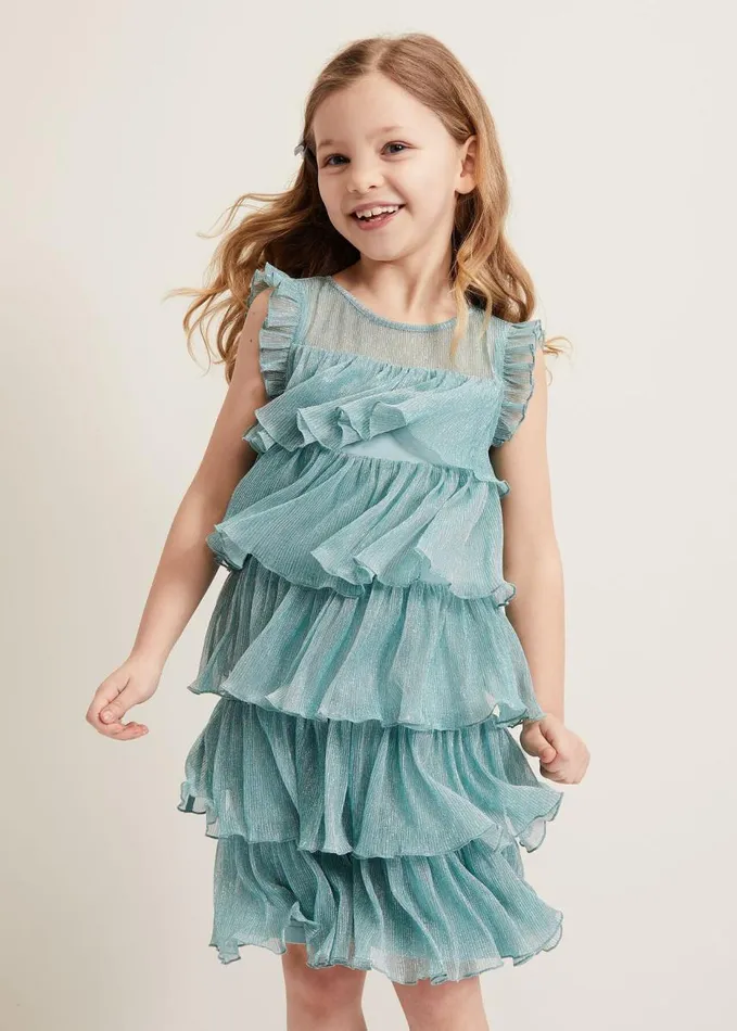 Phase Eight Destiny Plisse Dress Green Women Dresses