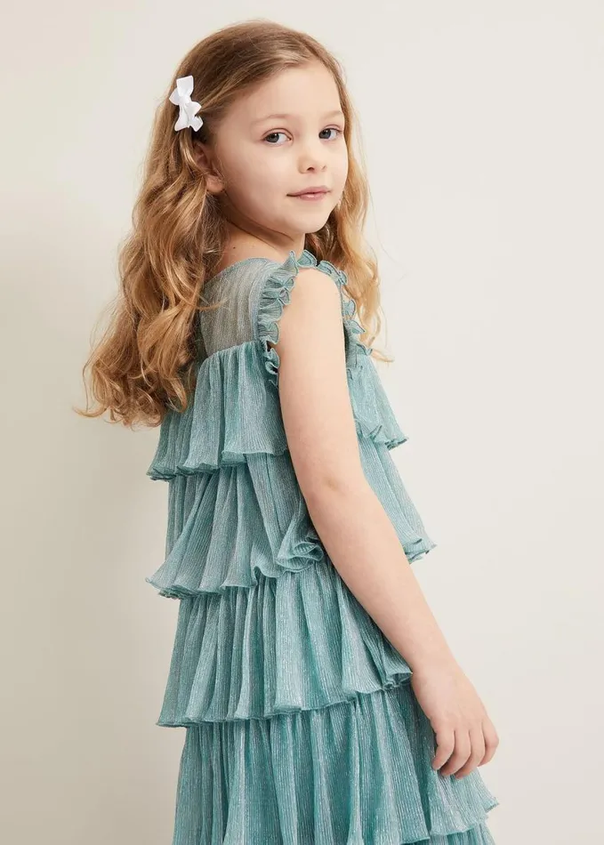 Phase Eight Destiny Plisse Dress Green Women Dresses