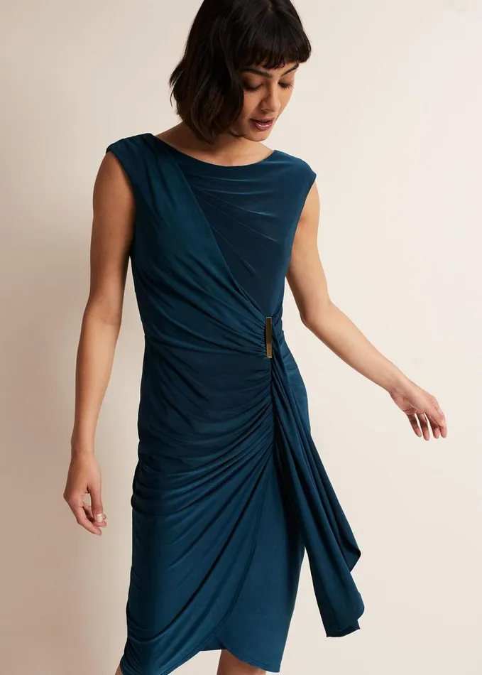 Phase Eight Donna Teal Bodycon Midi Dress Teal Women Dresses