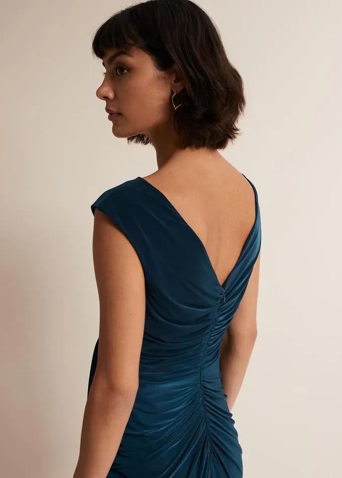 Phase Eight Donna Teal Bodycon Midi Dress Teal Women Dresses