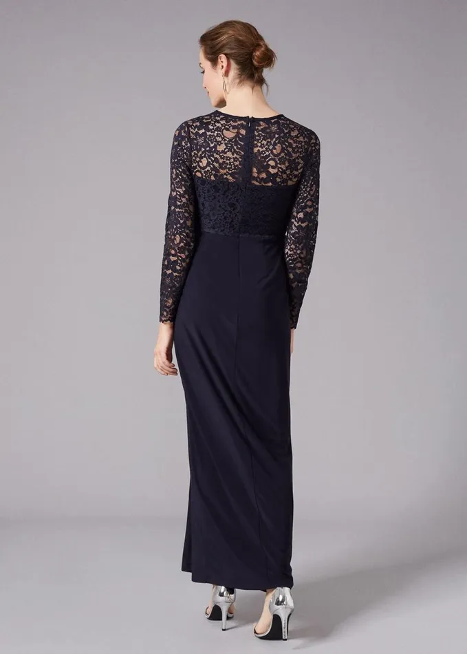Phase Eight Elanor Lace Maxi Dress Navy Women Dresses