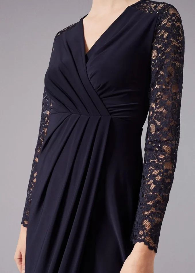Phase Eight Elanor Lace Maxi Dress Navy Women Dresses